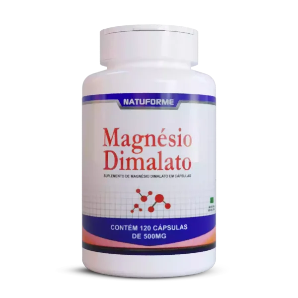 MAGNÉSIO DIMALATO 60 120 Cápsulas 500mg Natuforme